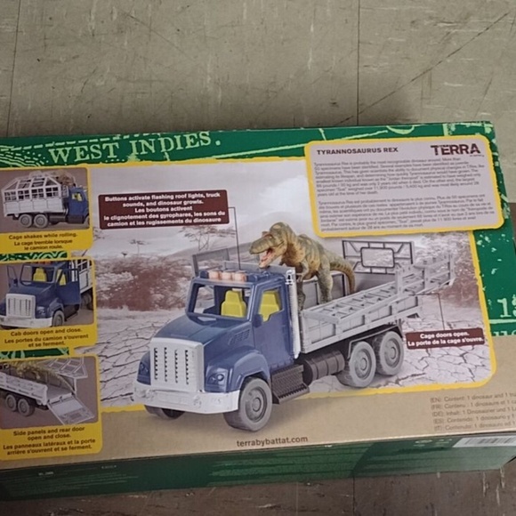 Terra by Battat T-Rex Transport Toy Dinosaur & Truck with Lights & Sounds NEW! - Picture 4 of 5